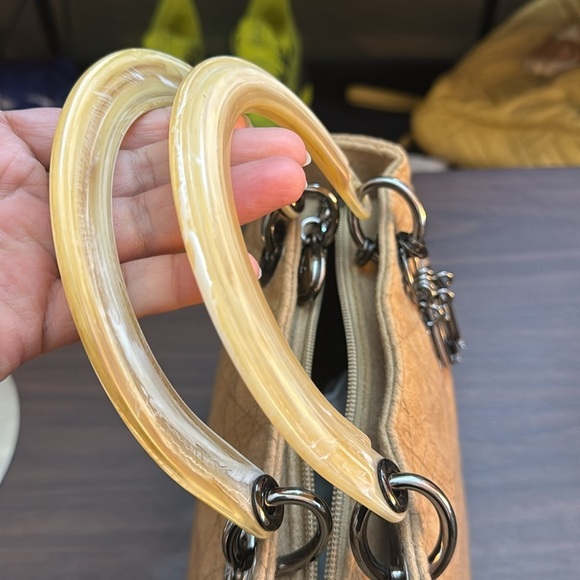 Dior Tan Satchel with Yellow Handles - Picture 2 of 13